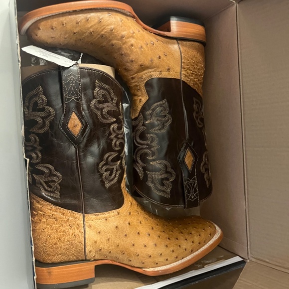 Men’s exotic ostrich boots main image 3